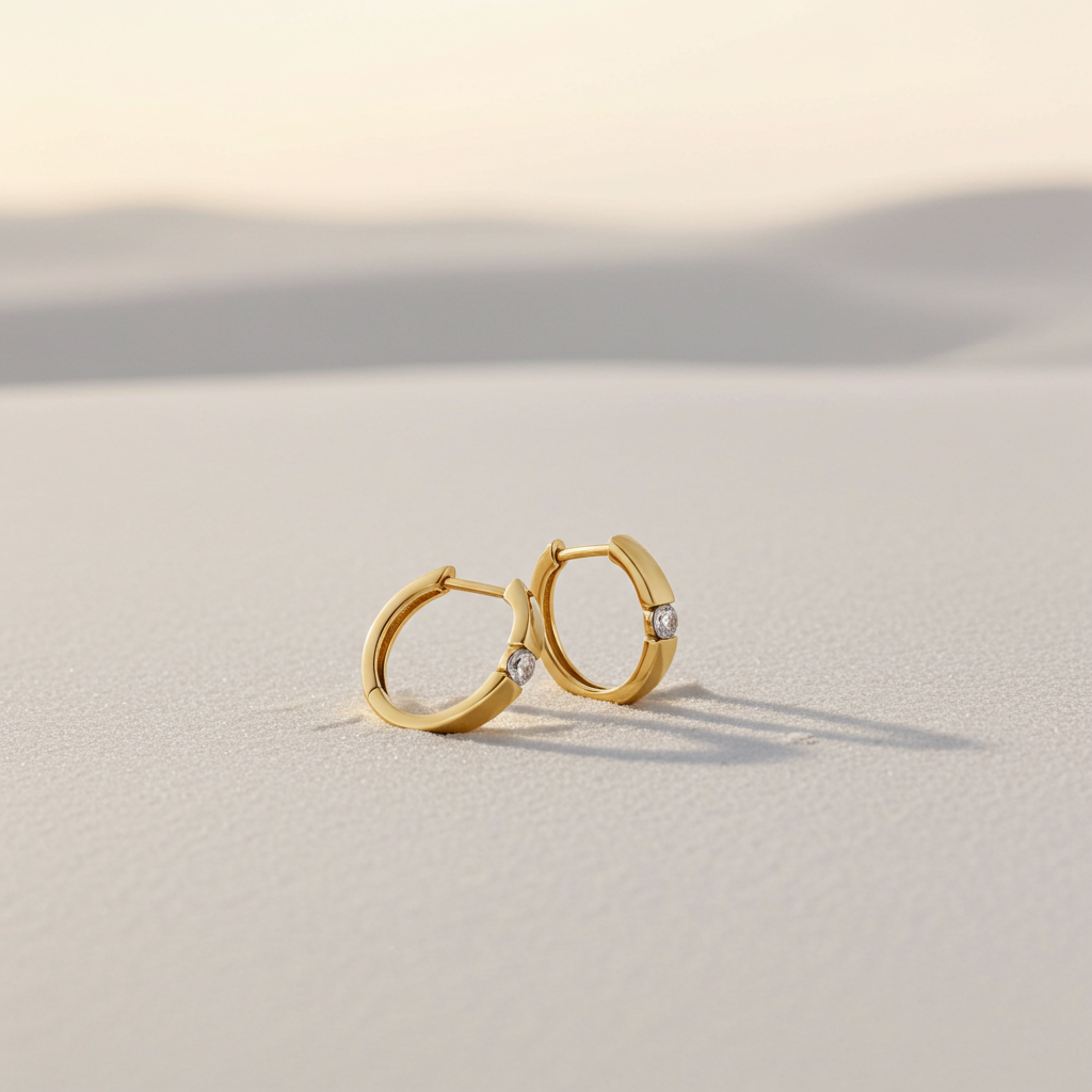 14 Karat Brillant Creoler