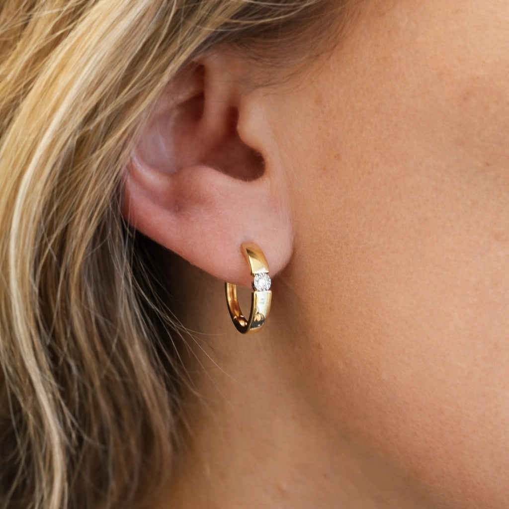 14 Karat Brillant Creoler