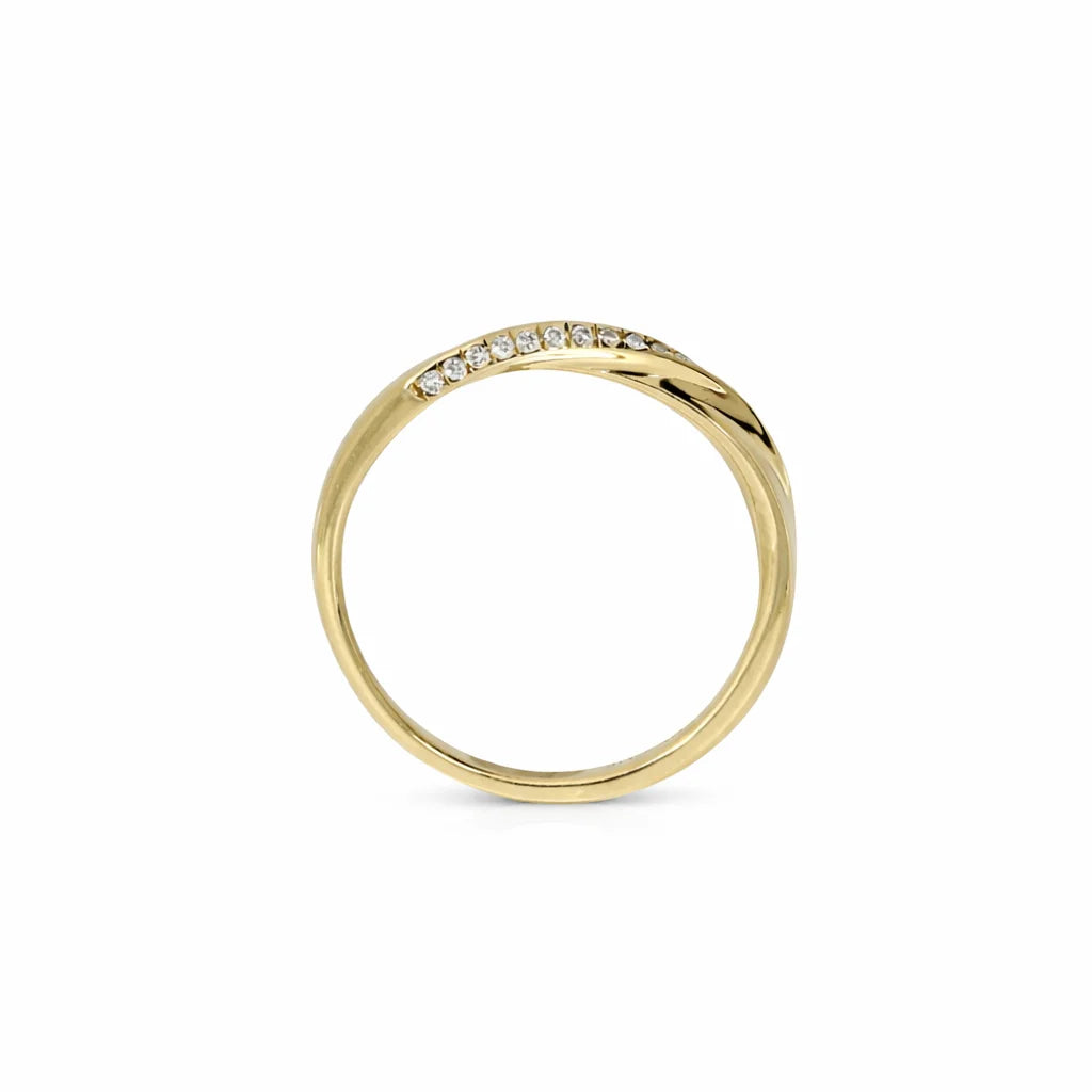 14 Karat Kryds Brillant Ring