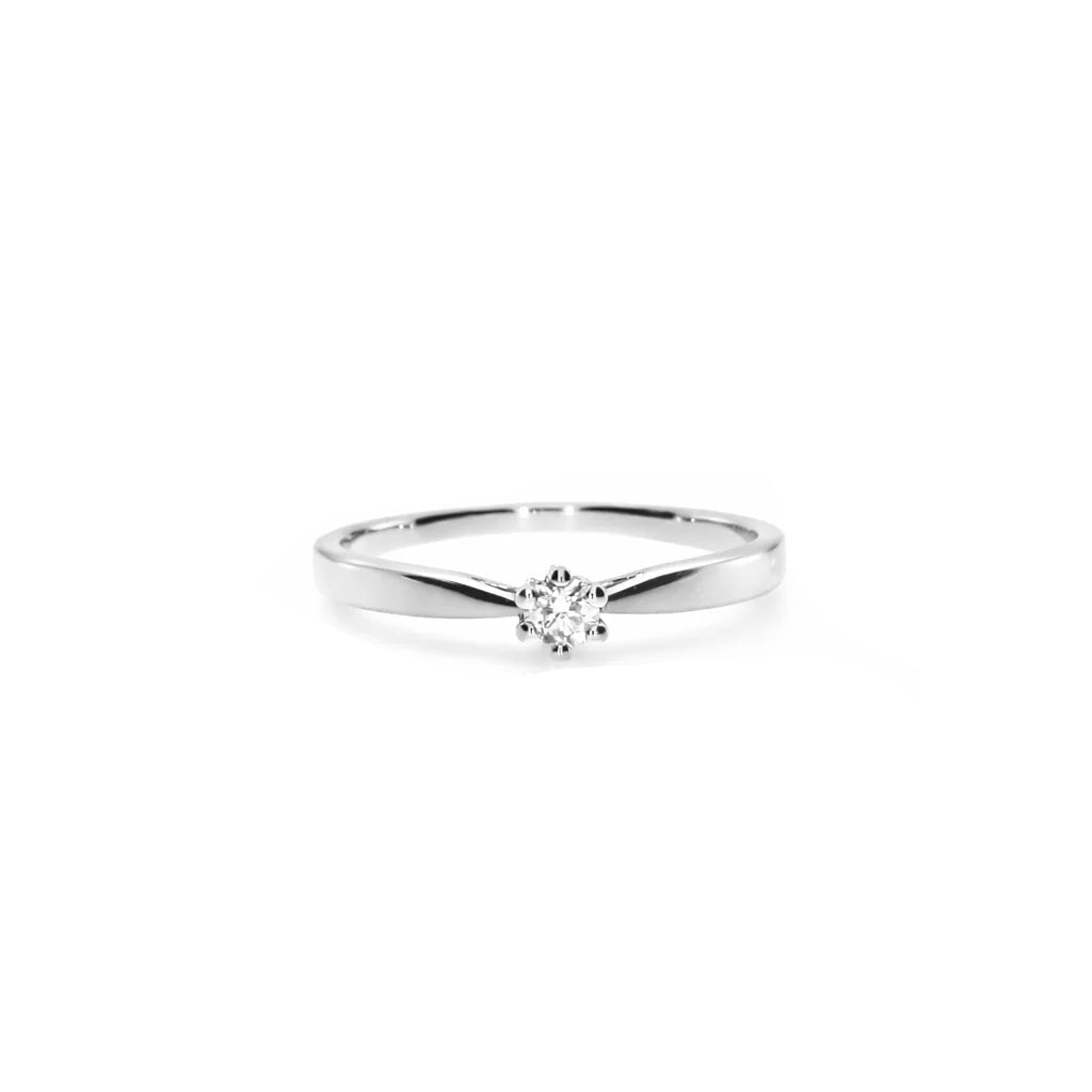 14 Karat Hvidguld Estelle Ring 0,10 ct.