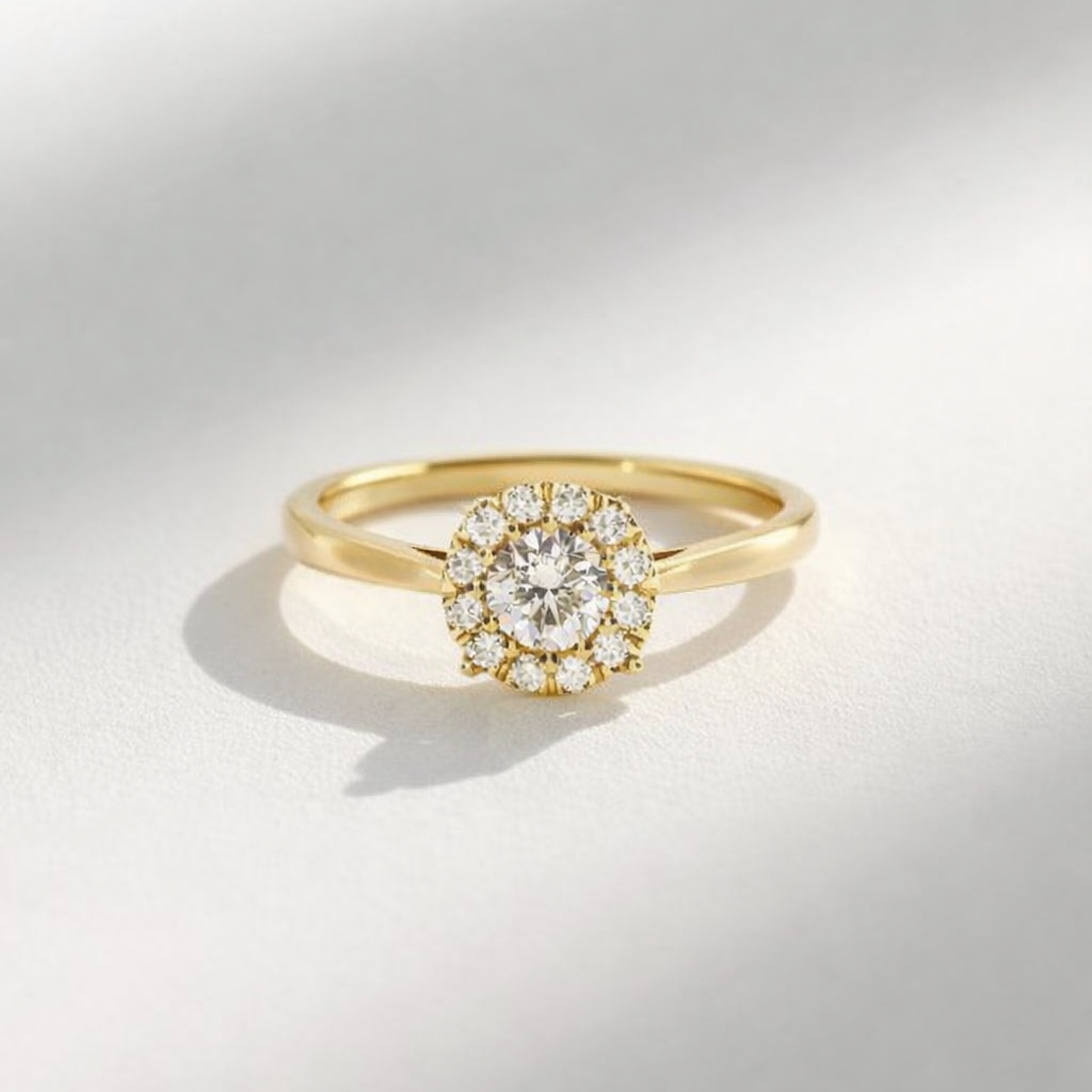 14 Karat Roset Ring 0,35 ct.