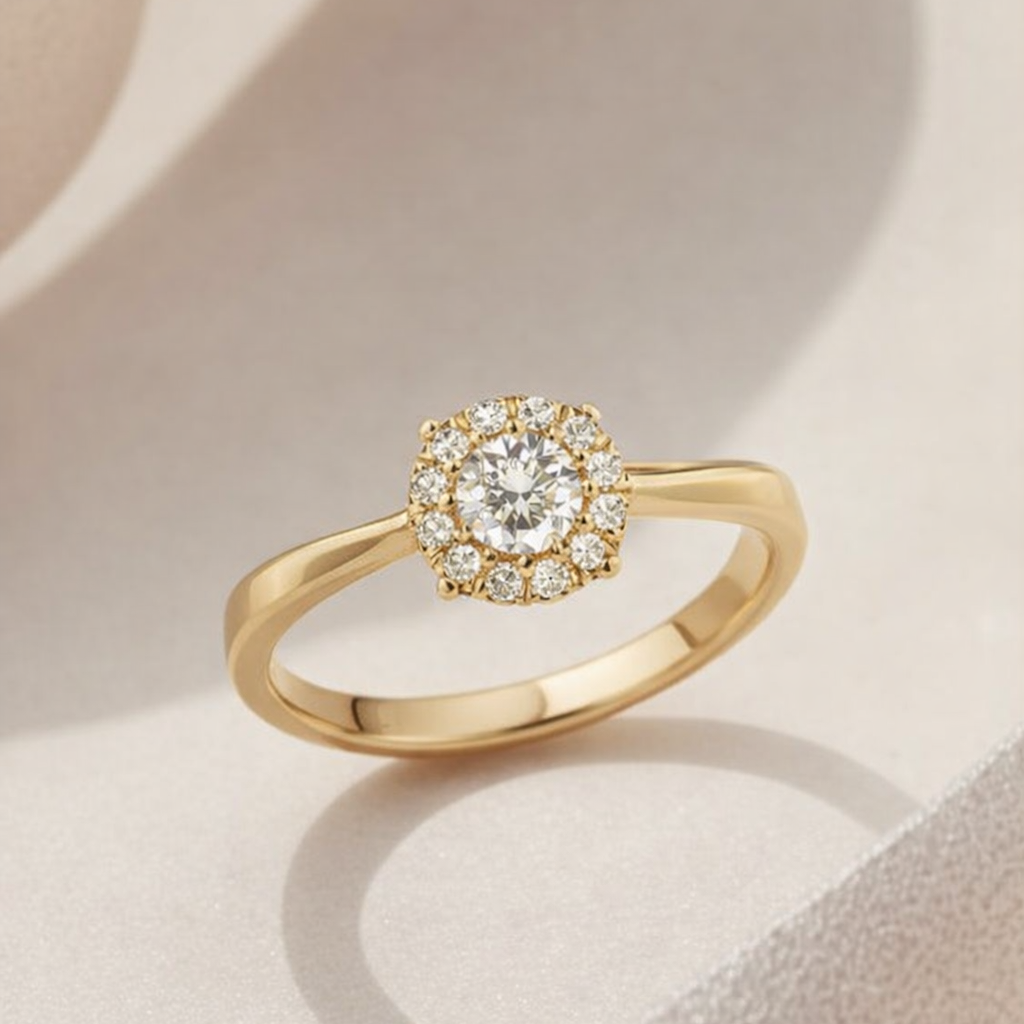 14 Karat Roset Ring 0,35 ct.