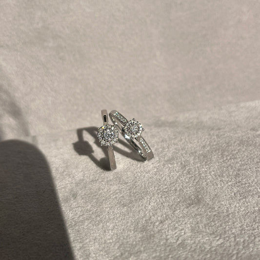 14 Karat Hvidguld Roset Ring