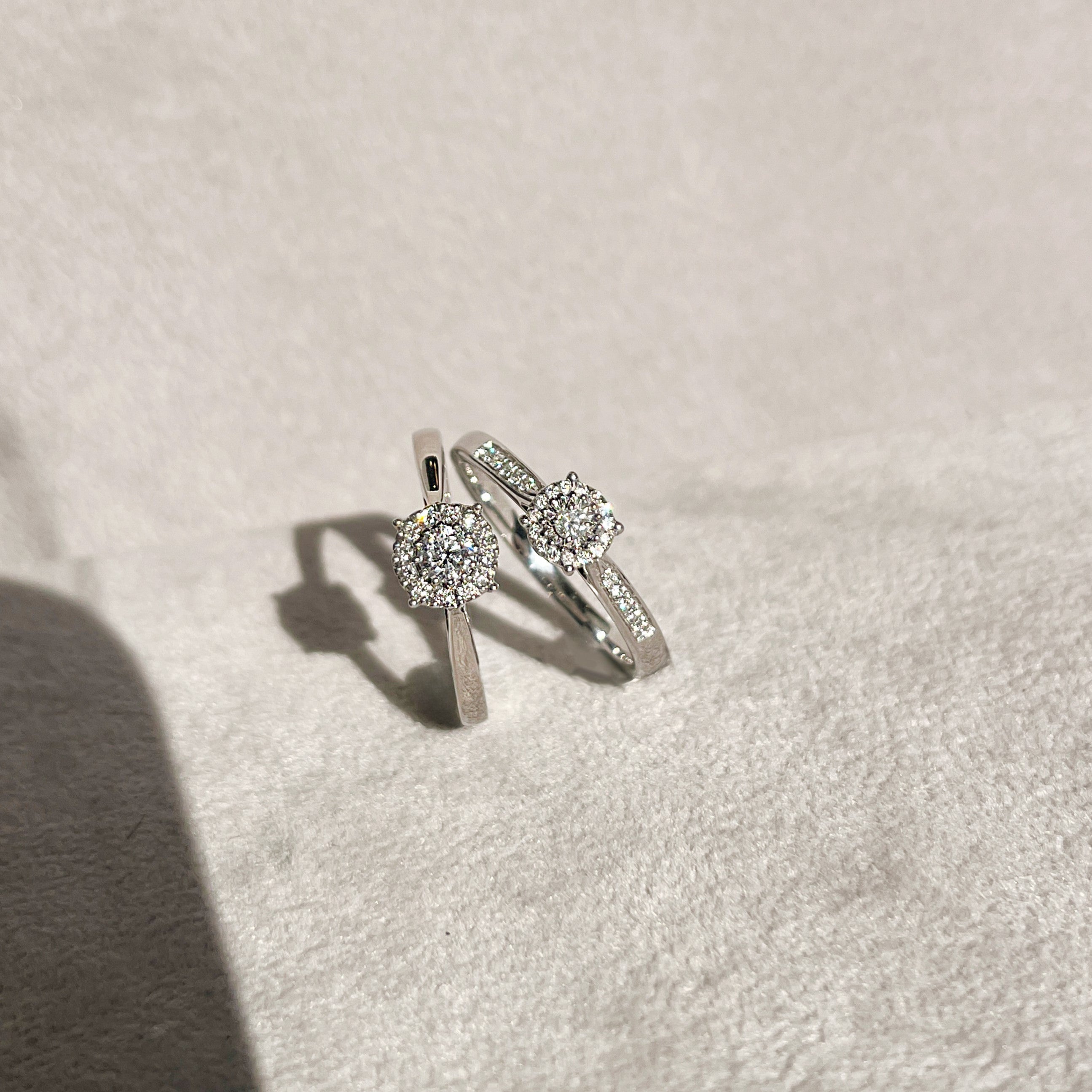 14 Karat Hvidguld Roset Ring