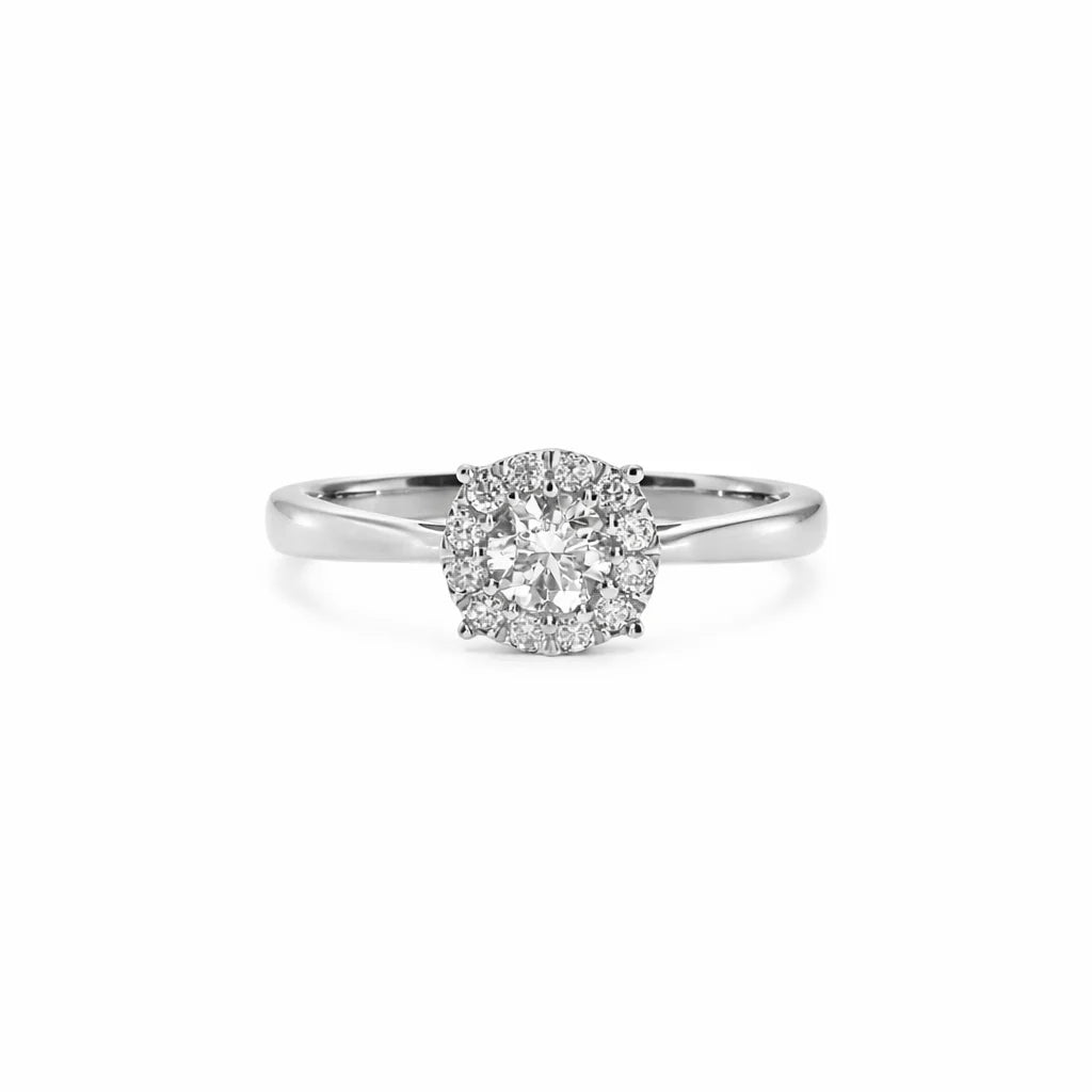 14 Karat Hvidguld Roset Ring