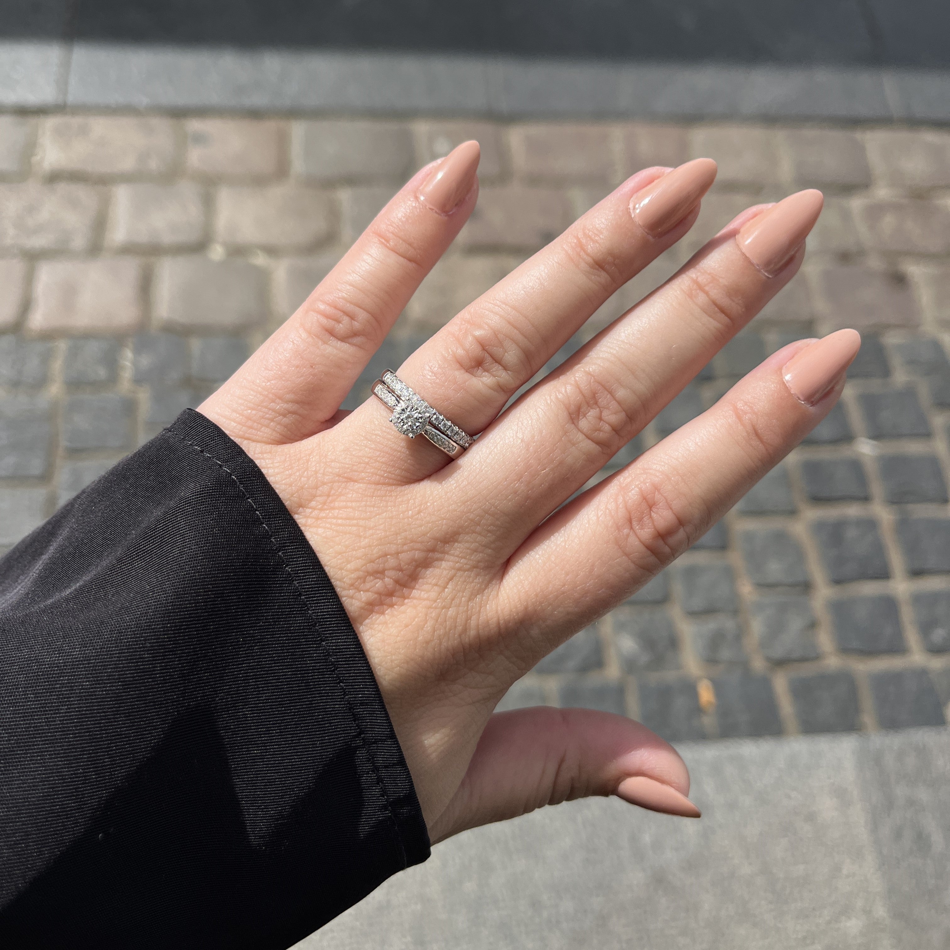 14 Karat Hvidguld Roset Ring