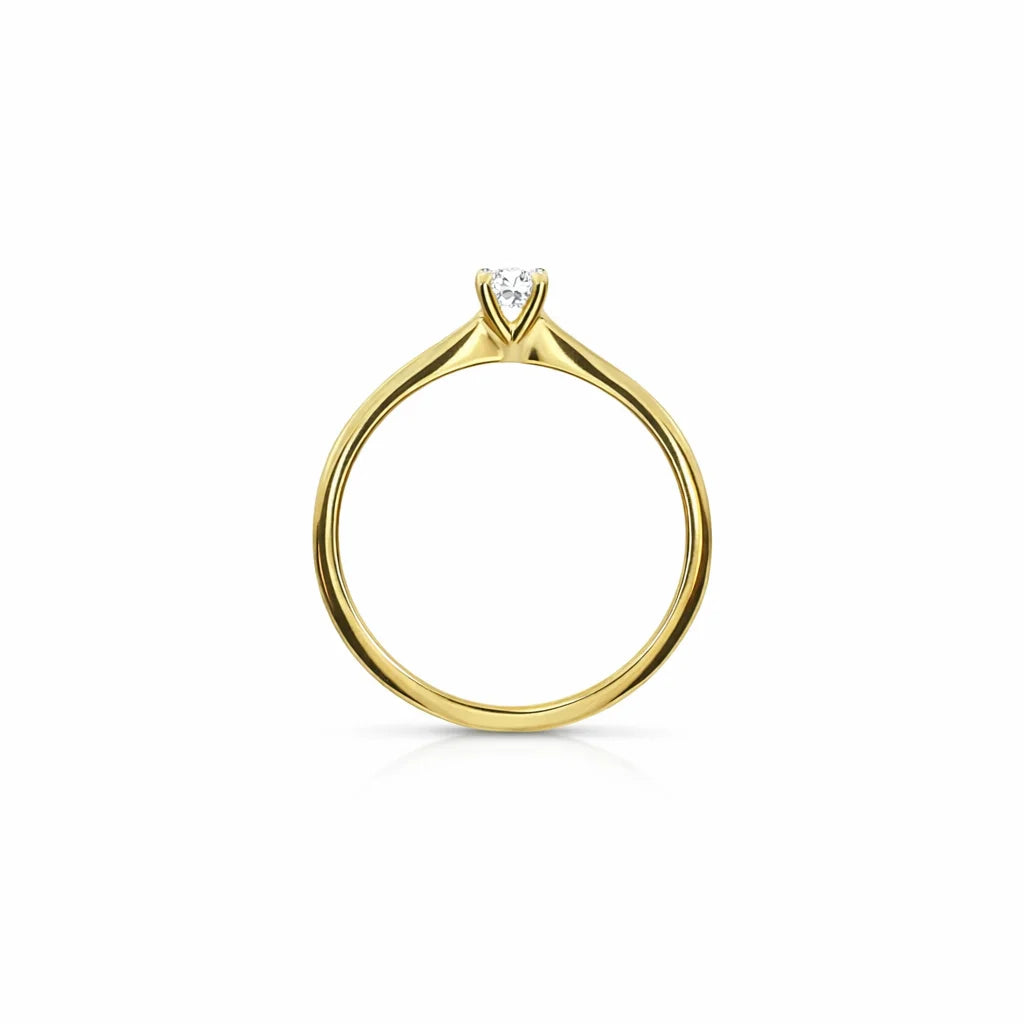 14 Karat Solitaire Ring 0,32 ct.