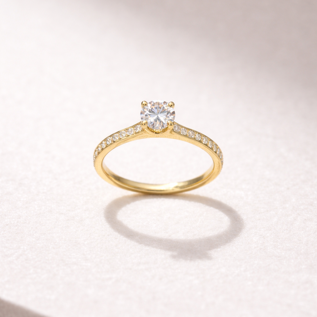 14 Karat Solitaire Ring 0,57 ct.