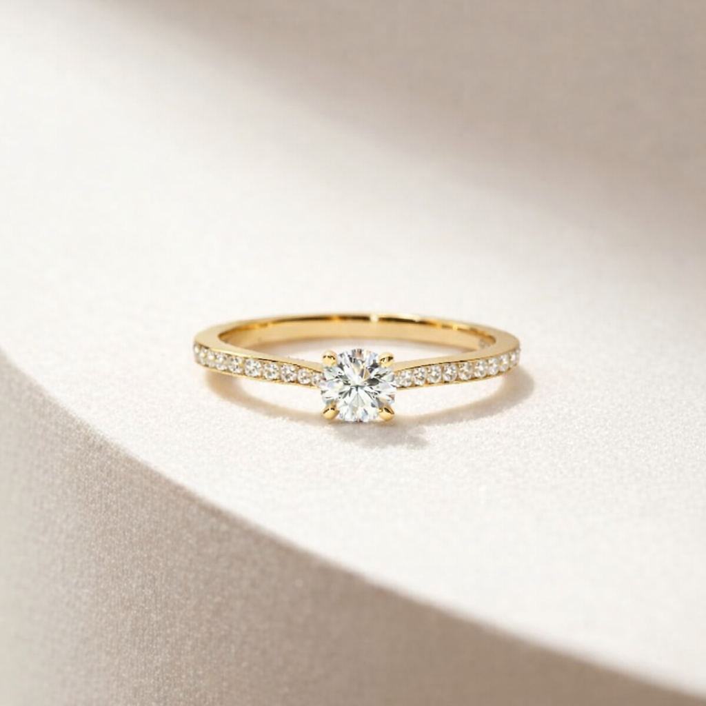 14 Karat Solitaire Ring 0,57 ct.
