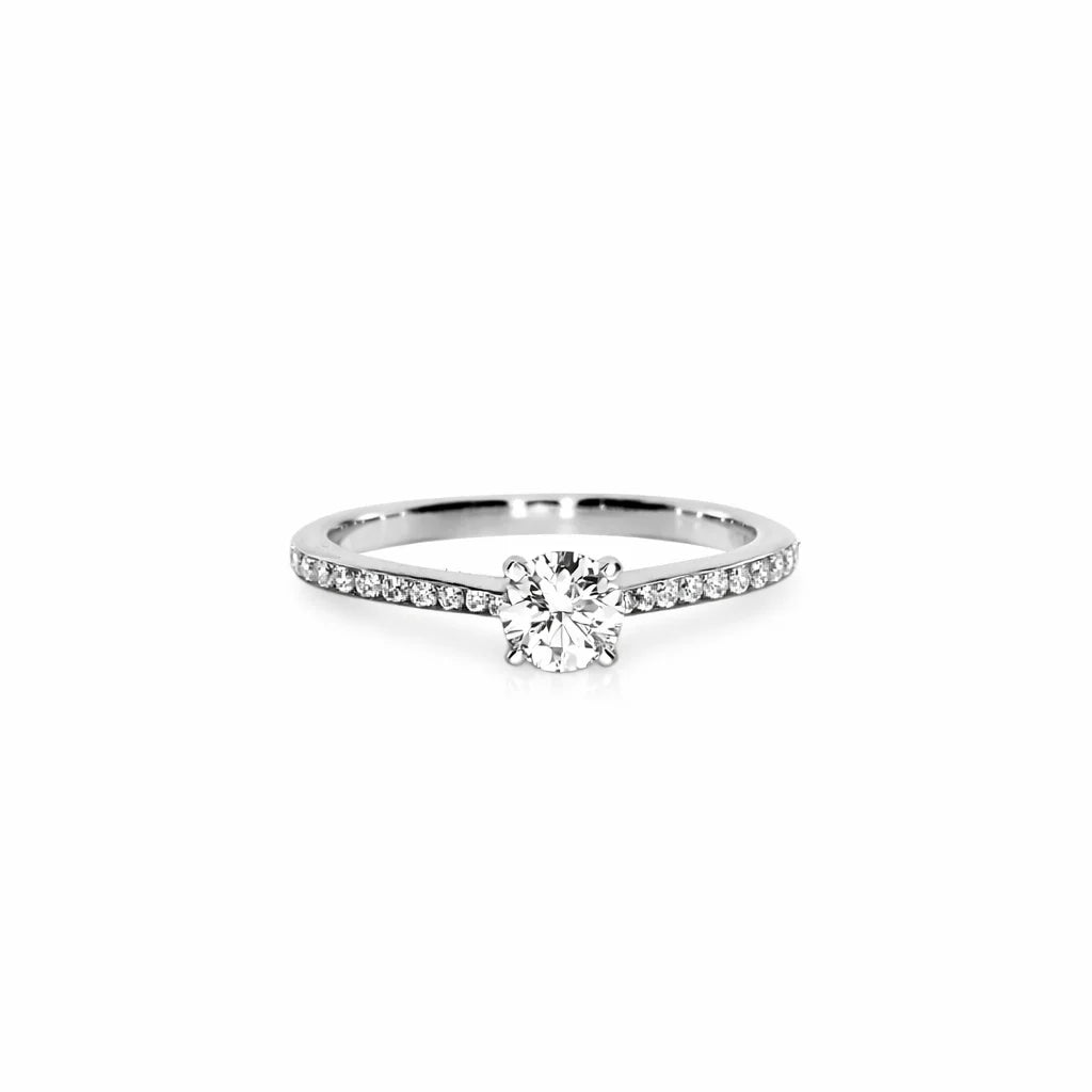 14 Karat Hvidguld Solitaire Ring 0,57 ct.