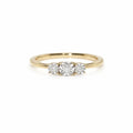 14 Karat Tre-stens Ring