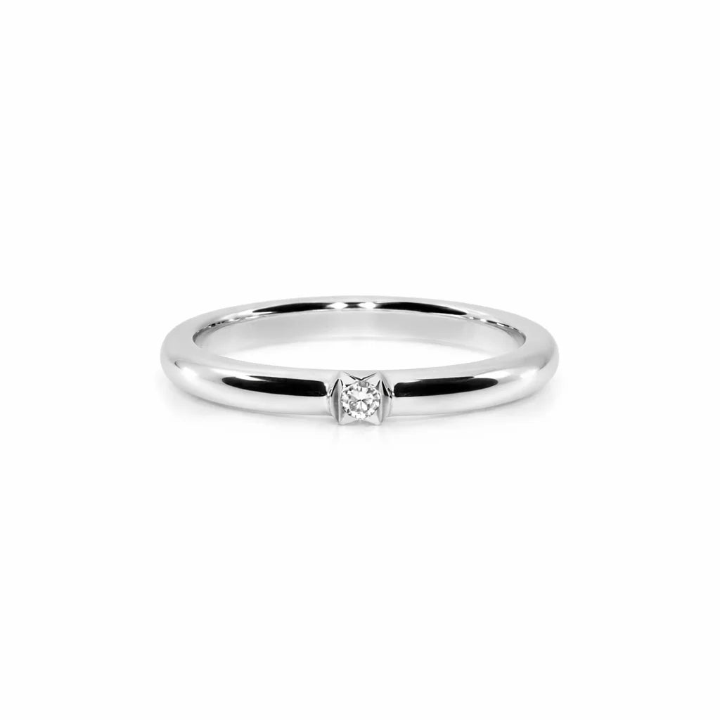 14 Karat Hvidguld Gloria Ring 0,03 ct.