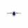 14 Karat Hvidguld Safir Roset Ring