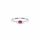 14 Karat Hvidguld Tre-stens Pink Safir Ring