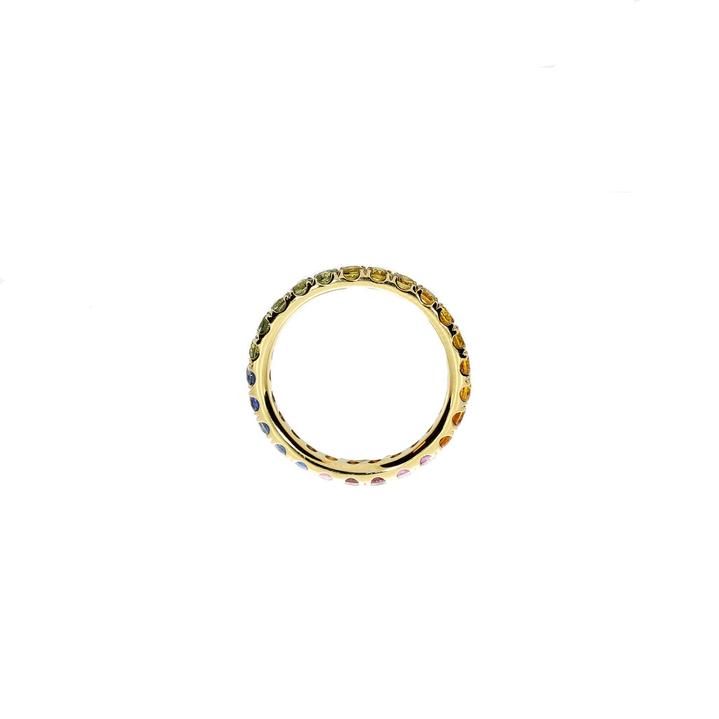 14 Karat Regnbue Safir Ring