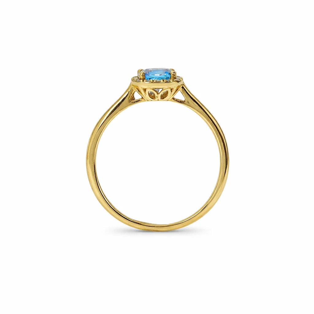 14 Karat Topas Roset Ring