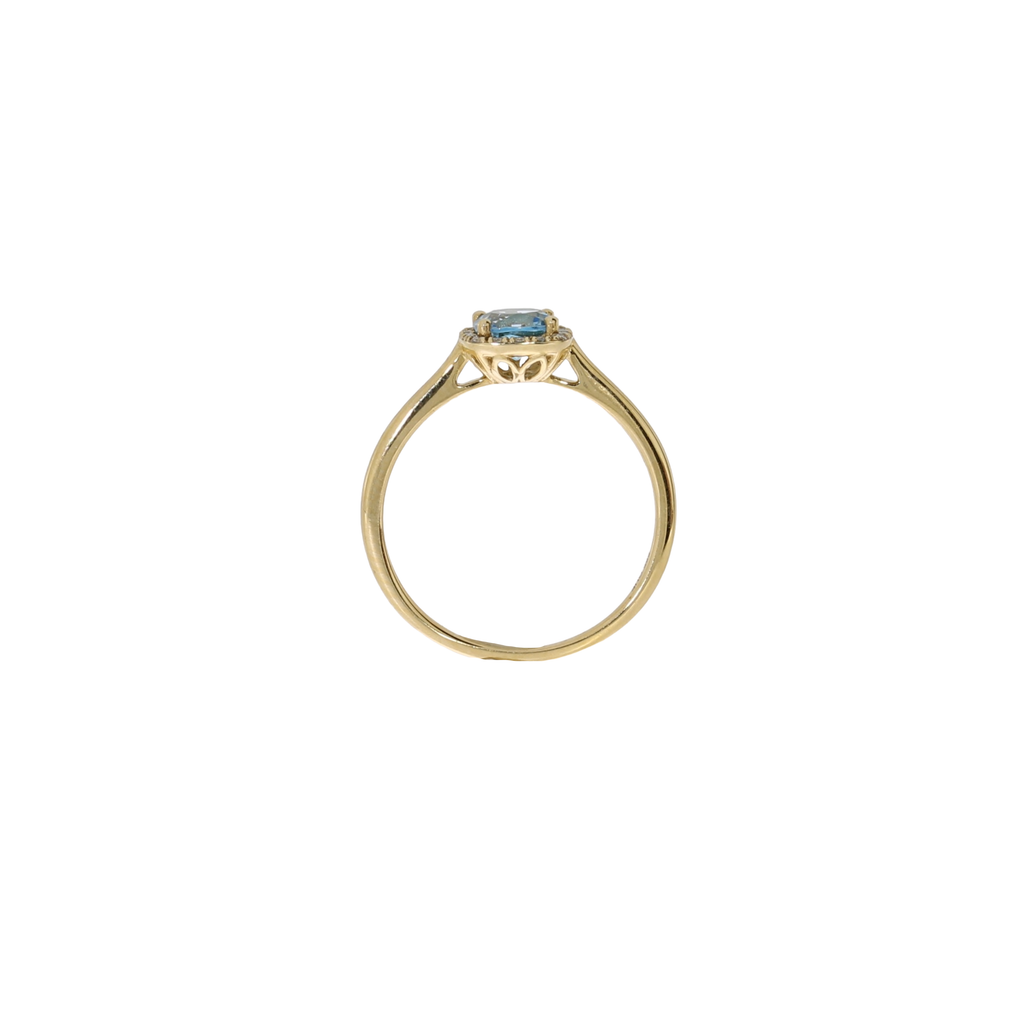 14 Karat Topas Roset Ring