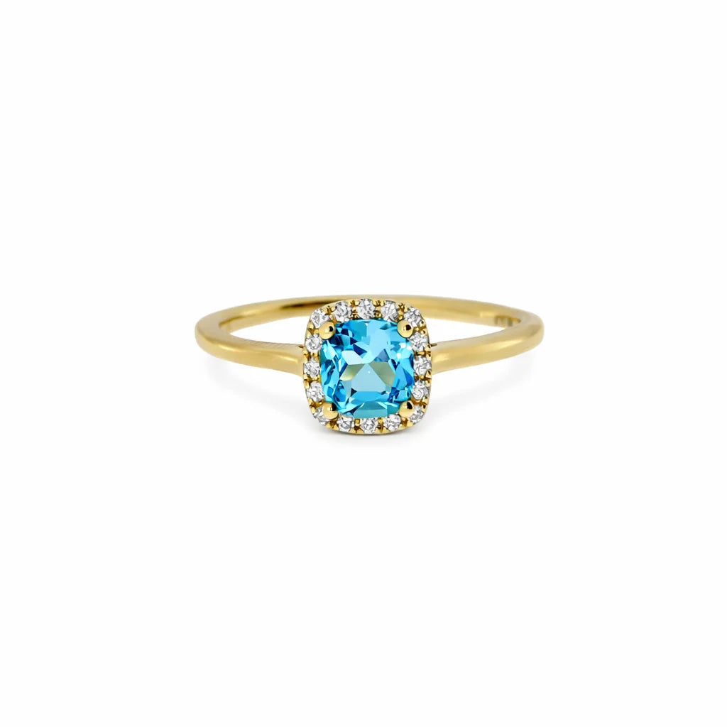 14 Karat Topas Roset Ring