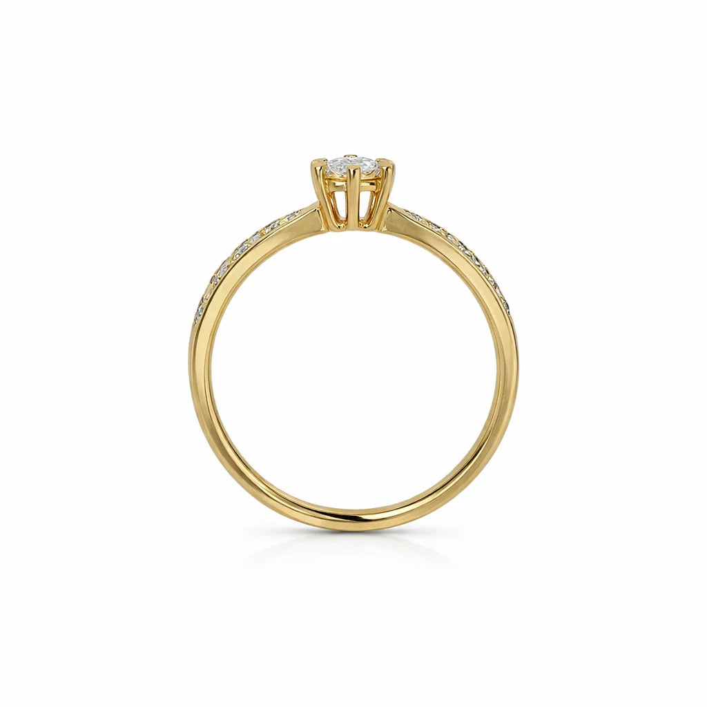 14 Karat Solitaire Ring 0,19 ct.