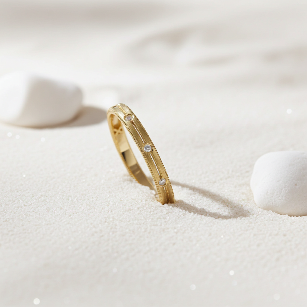 14 Karat Mat Brillant Ring