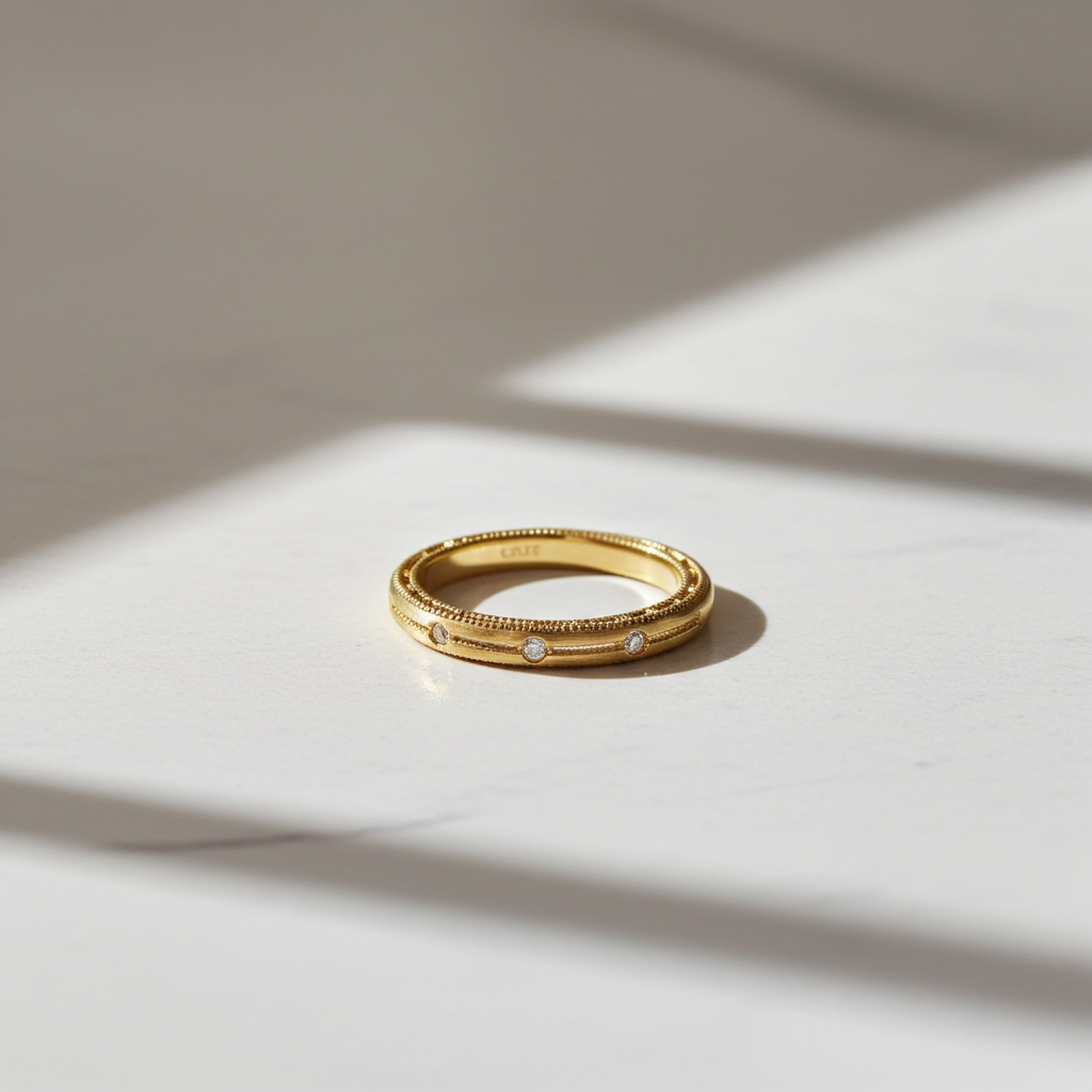 14 Karat Mat Brillant Ring