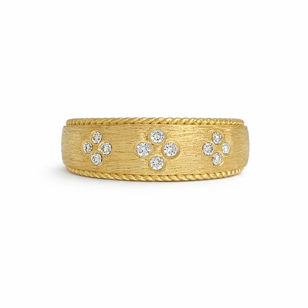 14 Karat Chunky Mat Brillant Ring