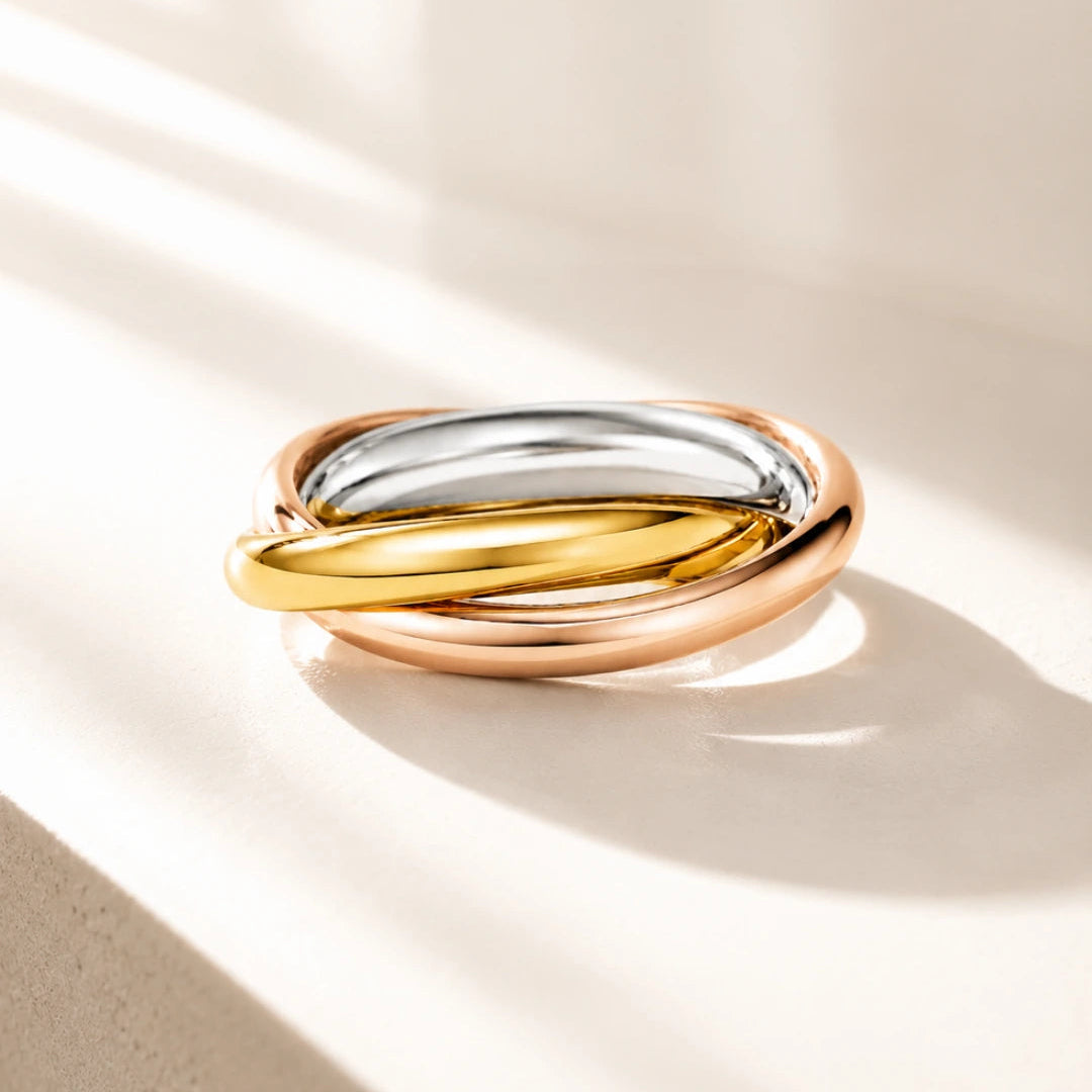 14 Karat 3 i 1 Ring