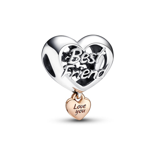 Elsker Dig Best Friend Hjerte Charm