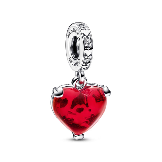 Charm med Mickey & Minnie Mouse-vedhæng i muranoglas