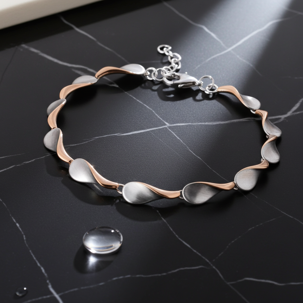 Sølv Lilje Duo Armbånd