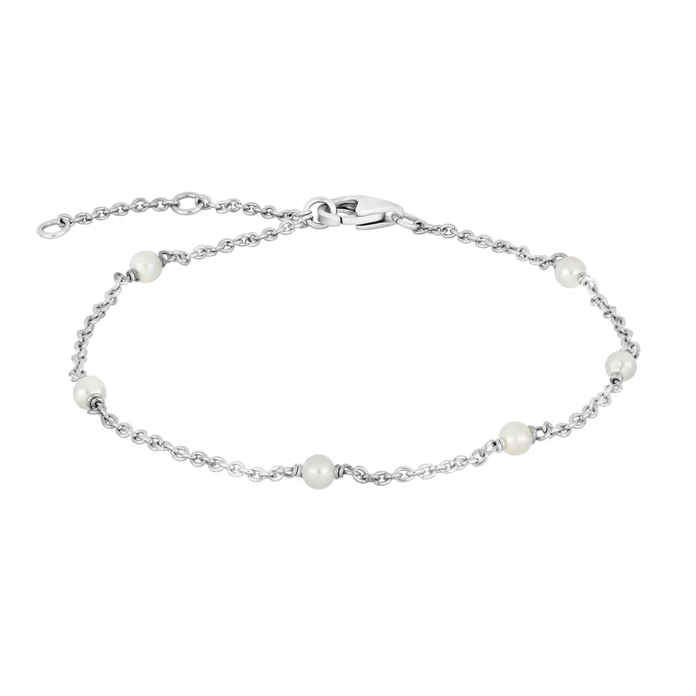 Sølv Perle Armbånd