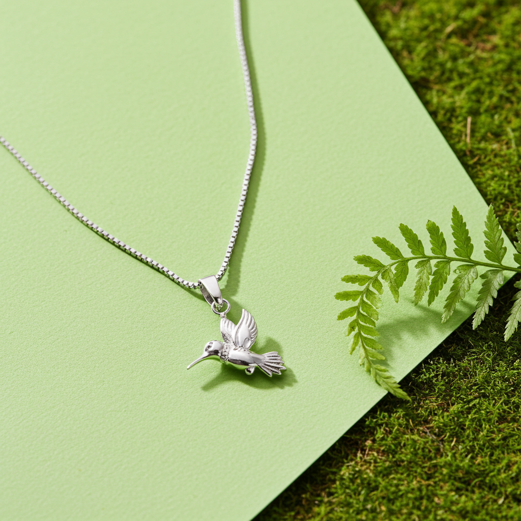 Sølv Kolibri Halskæde