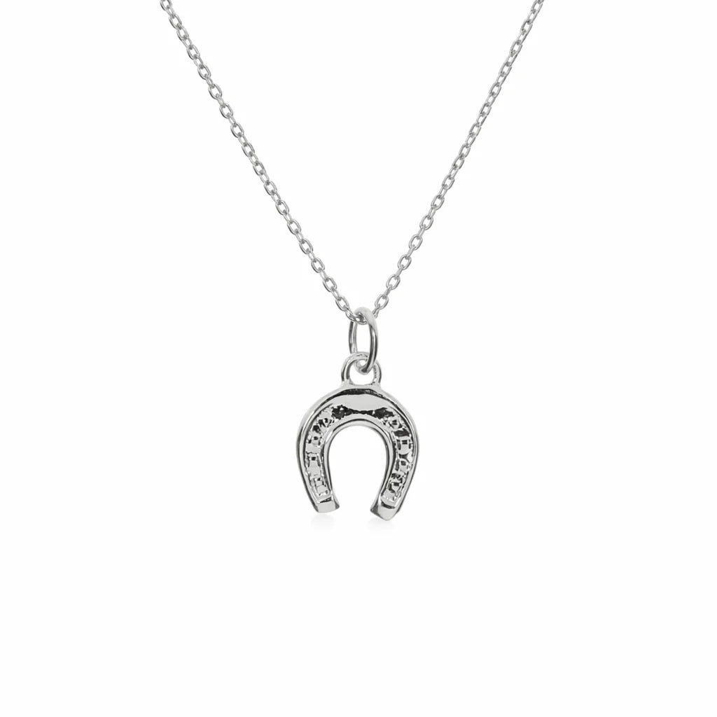 Sølv Hestesko Halskæde