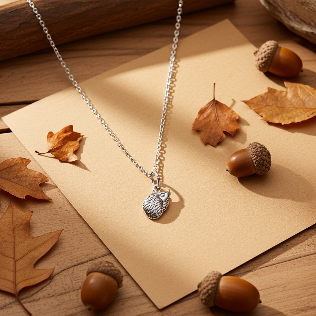 Sølv Pindsvin Halskæde