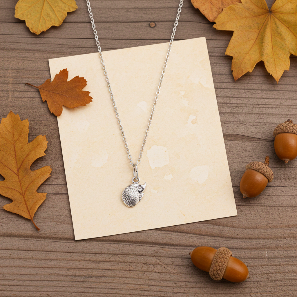 Sølv Pindsvin Halskæde