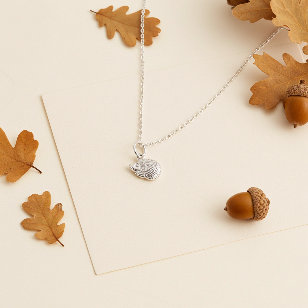 Sølv Pindsvin Halskæde