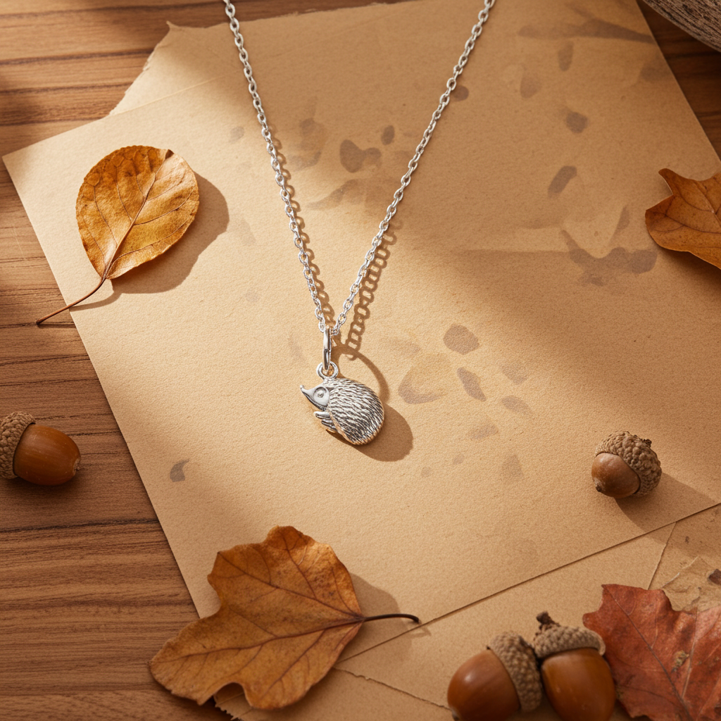 Sølv Pindsvin Halskæde