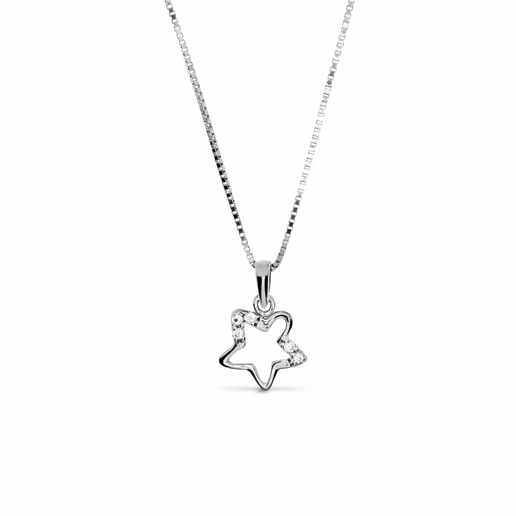 Sølv Stjerne Halskæde