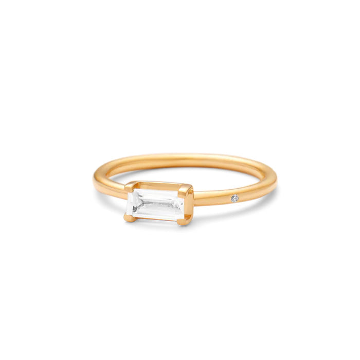 Nord White ring S - 18kt Rødguld