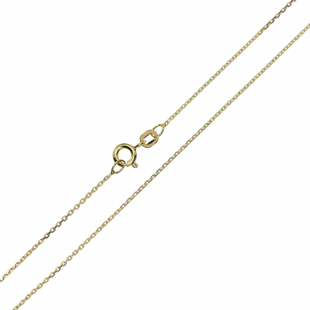 9 Karat Anker Facet Kæde