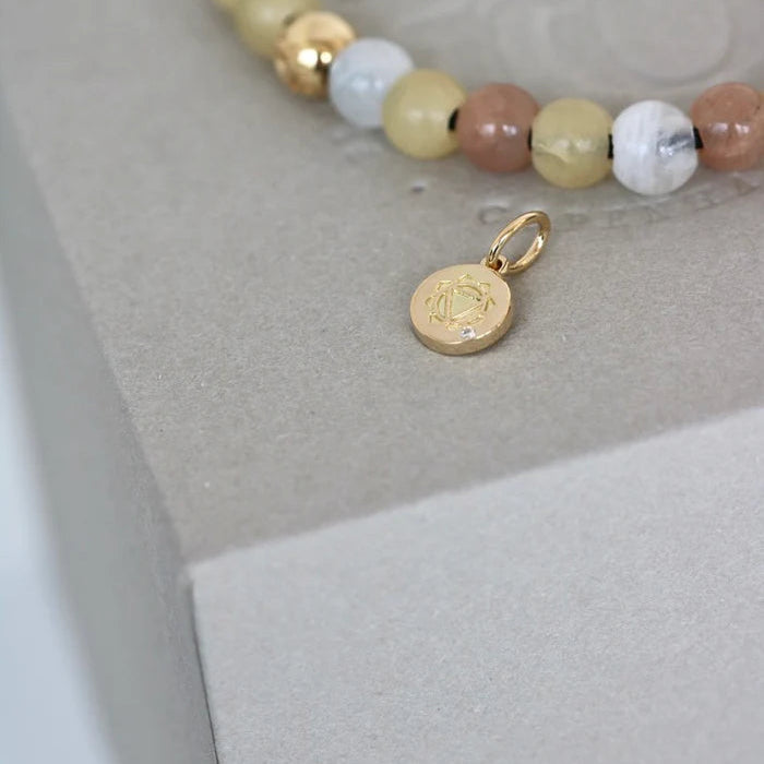 Inner Peace Solar Plexus Chakra vedhæng - 18kt Rødguld