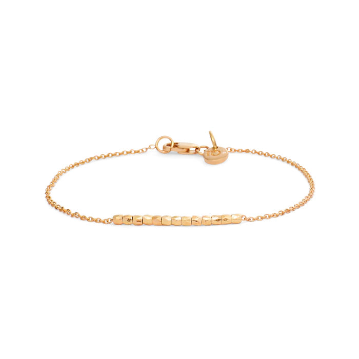 Rock beads me armbånd - 18kt Rødguld
