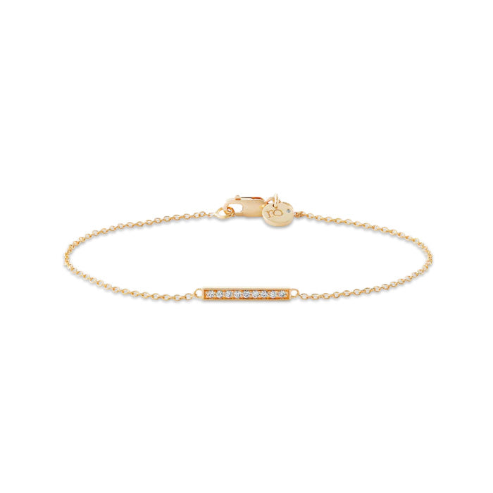 Square Diamant armbånd - 18kt Rødguld