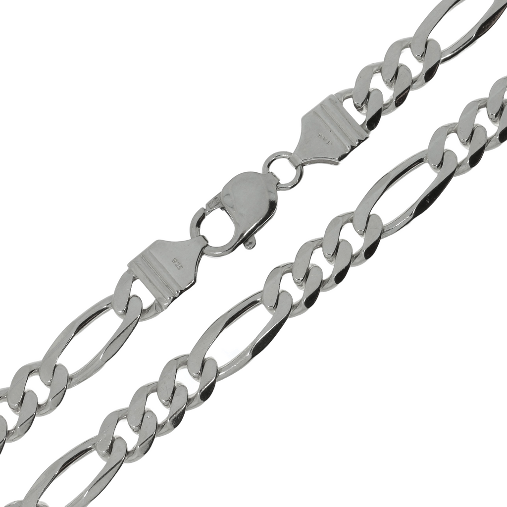 Sølv Figaro Kæde 45cm