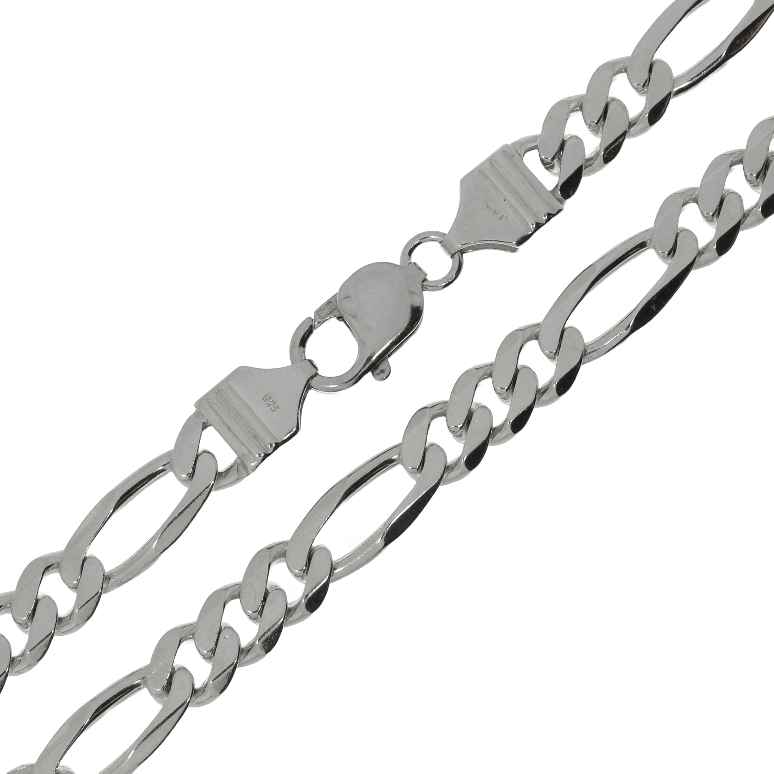 Sølv Figaro Kæde 45cm