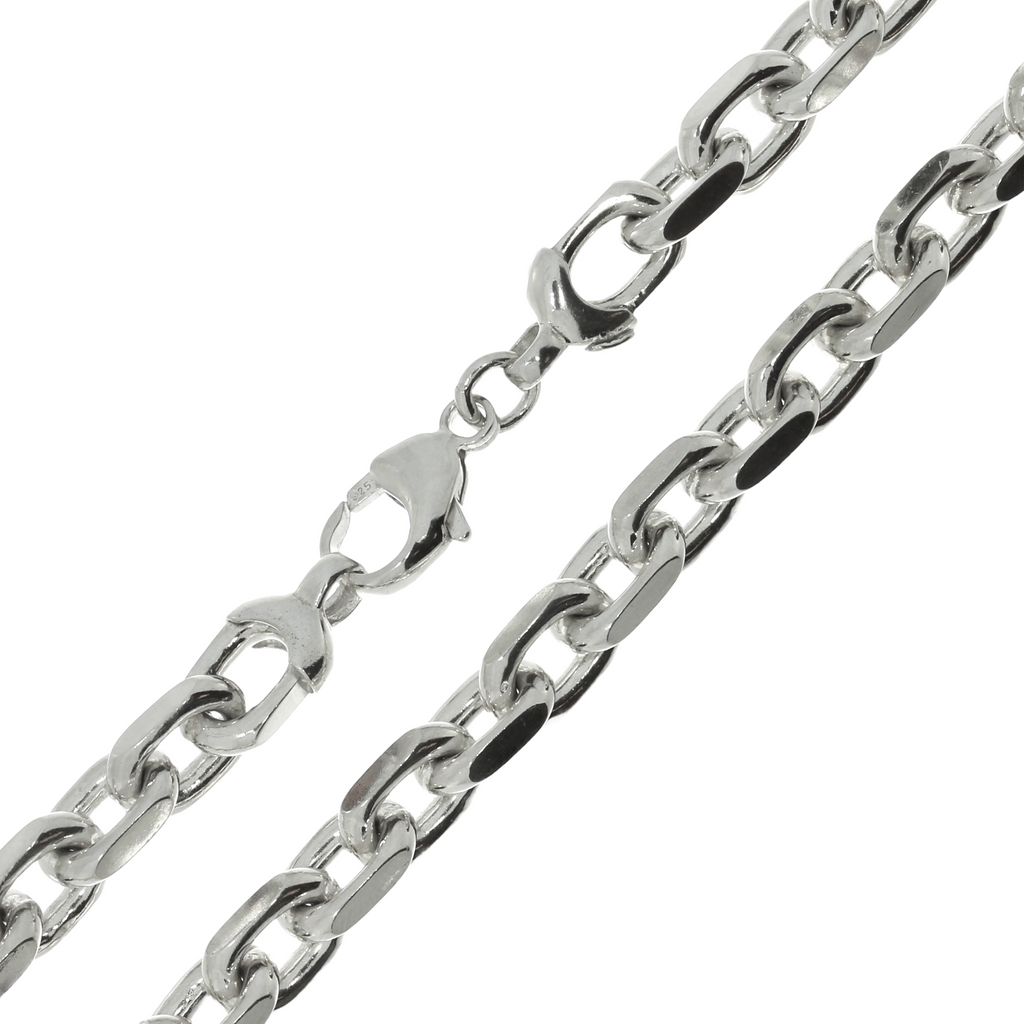 Sølv Anker Facet Kæde 50cm