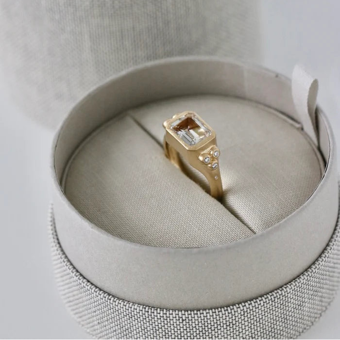 Orbit Octagon ring - 18kt Rødguld