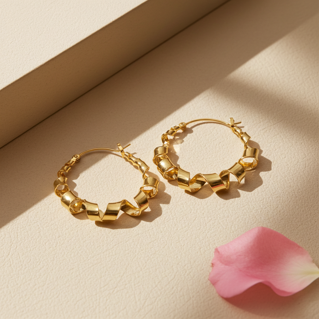 Forgyldte Spiral Creoler