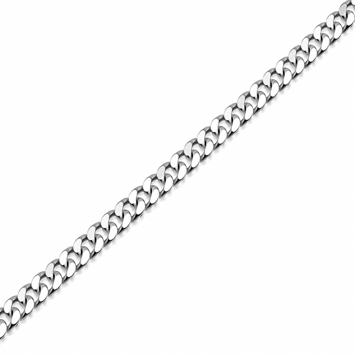 Sølv Panser Facet Armbånd 4,5mm