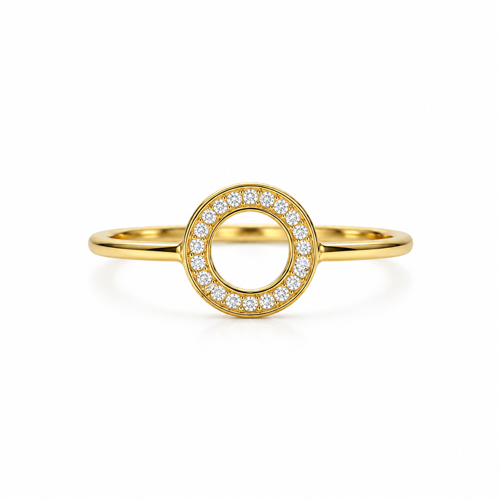 9 Karat Cirkel Ring